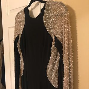 Formal black beaded gown Size 12